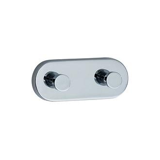 Smedbo LK357 4 in. Double Towel Hook in Polished Chrome from the Loft Collection